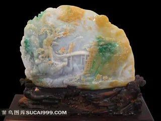 田园山水风光玉雕