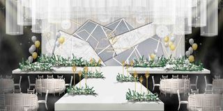 韩式白色婚礼效果图