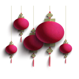 中国新年灯笼兔年免抠