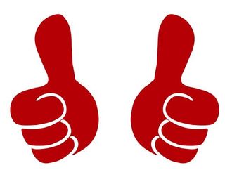 矢量双手大拇指