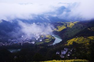 安徽石潭油菜花风景图片-第10张