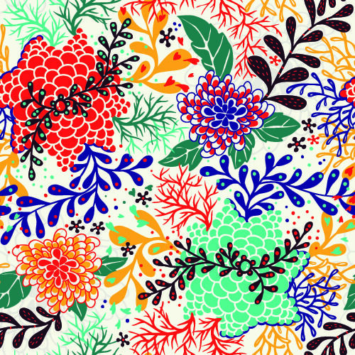 花卉唯美手绘花朵面料纹理手机壳布料面料印花服装矢量图案素材