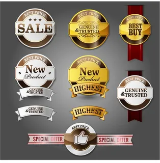 免抠豪华标签标贴