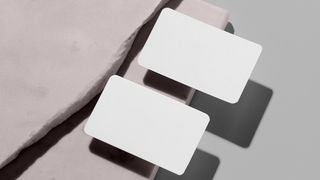 石块背景正反面高档轻奢名片样机