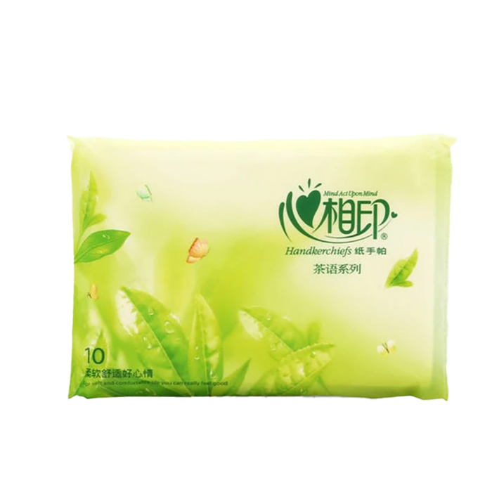 (Z)心相印茶语经典系列四层手帕纸10片／包超市商品白底图免抠实物摄影png格式图片透明底