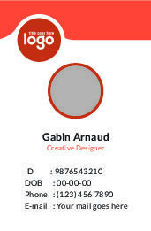 橙色会员证名片