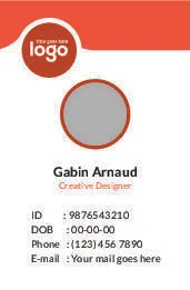 橙色会员证名片eps,ai矢量模版下载