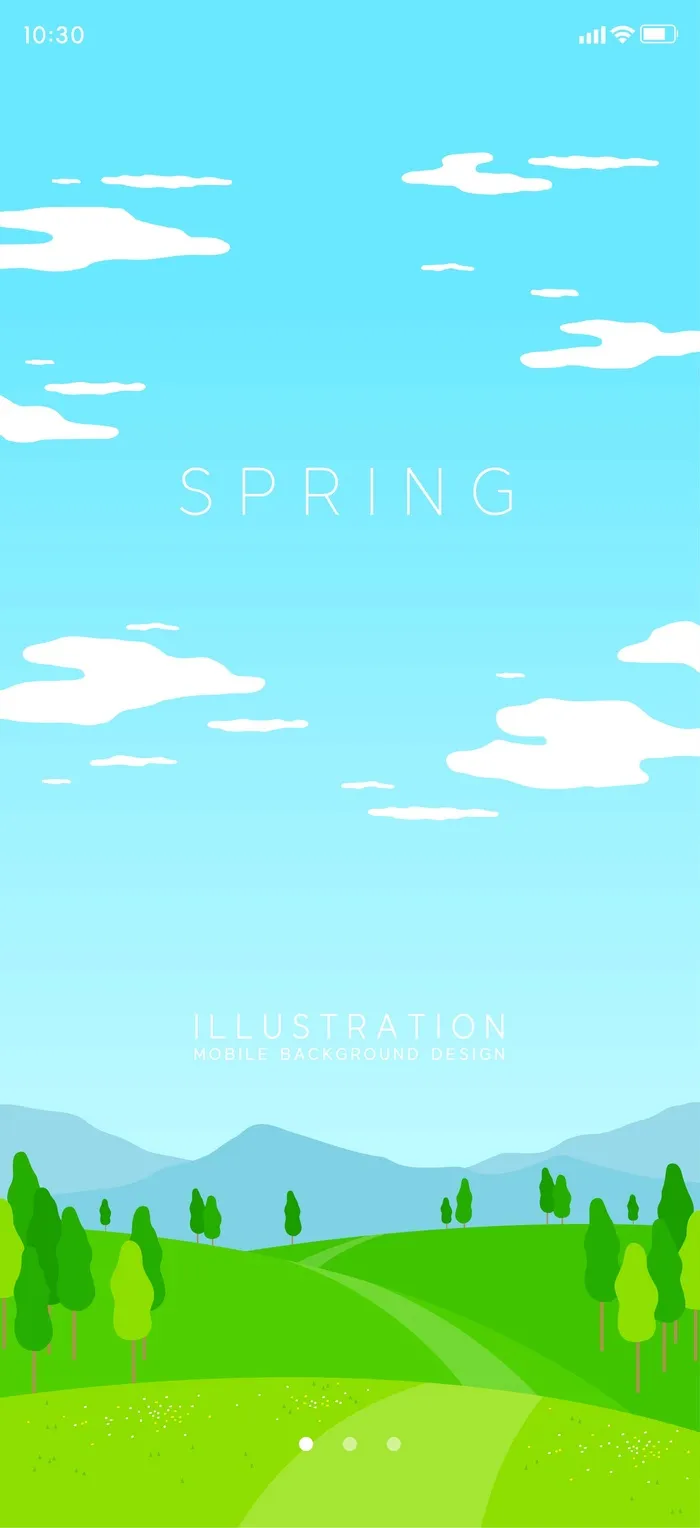 春天插画ai矢量模版下载