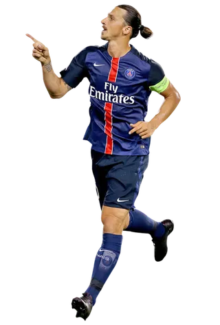 足球运动员踢球射门免抠