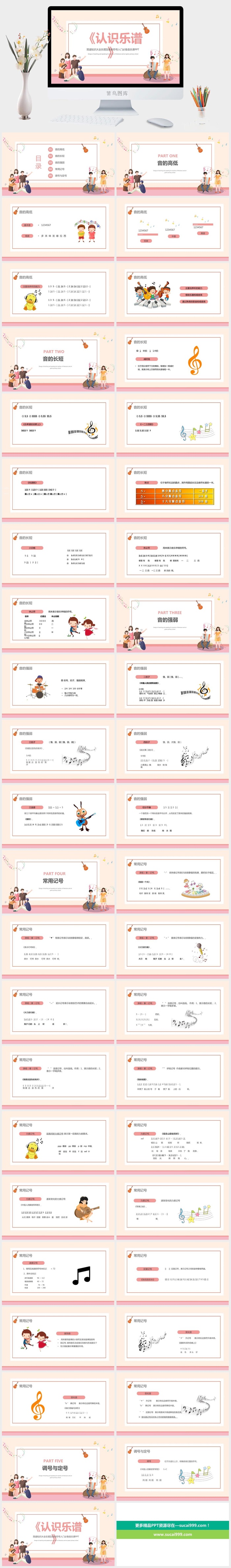 认识乐谱PPT模板