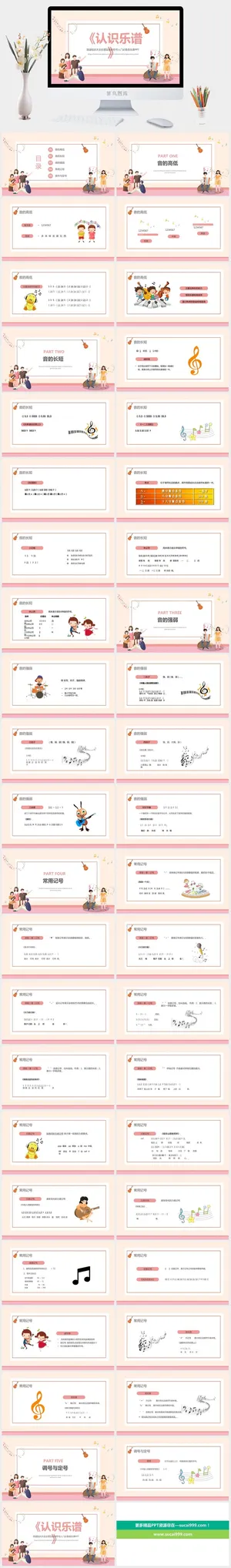 认识乐谱PPT模板