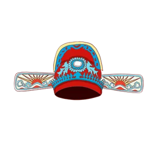 卡通京剧戏剧人物脸谱插画PNG图片 国潮中国风Q版戏剧人物PS素材