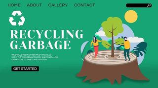 英文环保宣传海报PSD模板