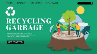 英文环保宣传海报PSD模板