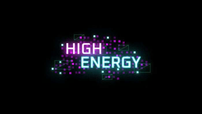 赛博朋克科技图案英文边框素材