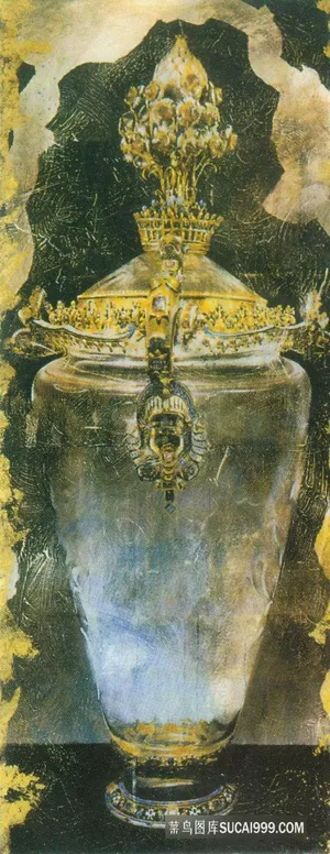 唯美瓶子器皿油画 唯美瓶子器皿油画