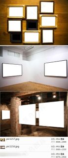 展览画框背景素材下载
