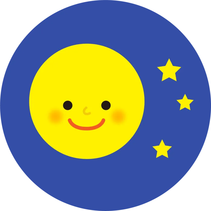 卡通风月亮星星