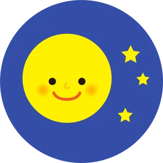 卡通风月亮星星