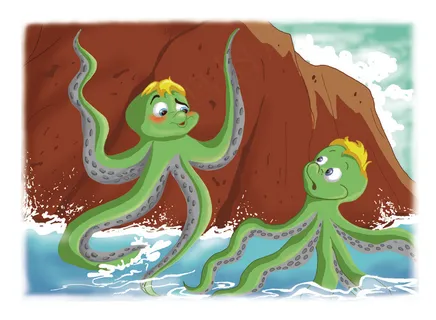 可爱卡通八爪鱼图片