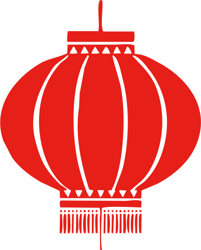春节红色剪纸灯笼 免抠素材