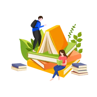 开学季学生扁平插画_元素