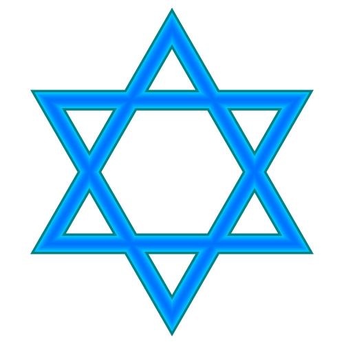红大卫 PNG 犹太明星 PNG免抠(500x500)