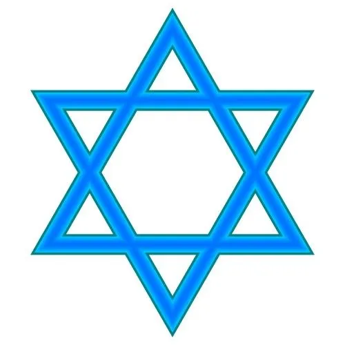 红大卫 PNG 犹太明星 PNG免抠(500x500)