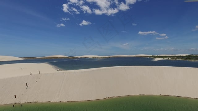 自然, 海滩, 景观, 无人机视图, 旅行, 沙, 丘陵