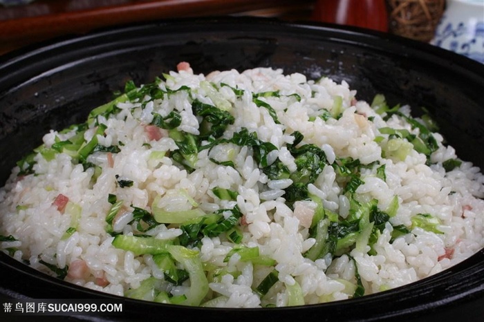 中华美食石锅菜饭实拍摄影图