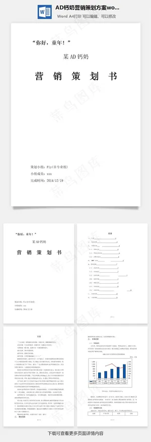 AD钙奶营销策划方案word文档