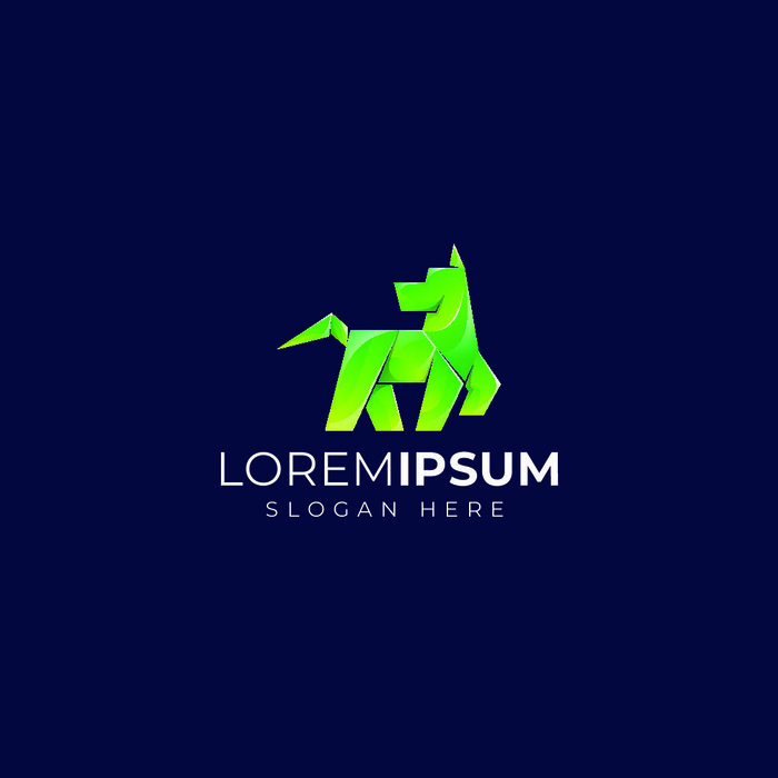动物形象几何图形状鸟类狗狗渐变LOGO标志ai矢量源文件设计素材eps,ai矢量模版下载