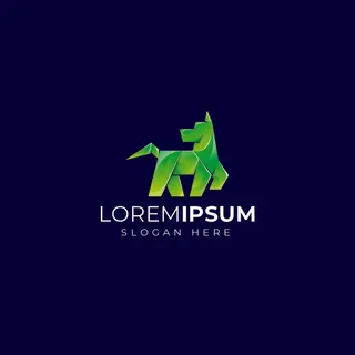 动物形象几何图形状鸟类狗狗渐变LOGO标志ai矢量源文件设计素材