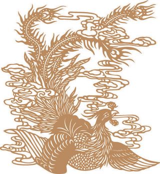 传统中国风古典宫廷龙凤吉祥喜庆图案图腾纹样矢量图设计素材