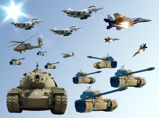 免扣素材坦克飞机航空母舰