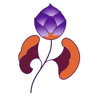 复古中国风国潮敦煌花纹花草插画手绘装饰小元素PSD素材