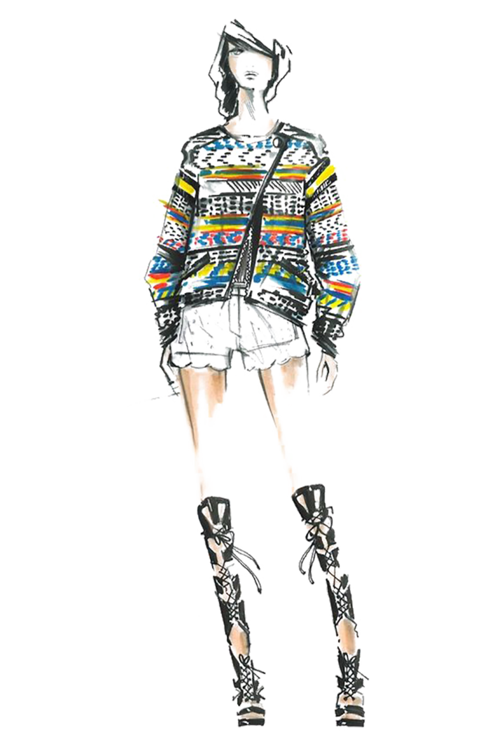 时尚女子简笔