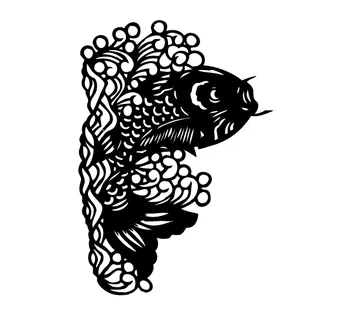设计黑白鲤鱼素材