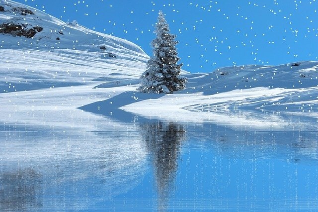 冬天白雪背景风景