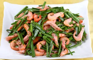 42  韭菜炒河虾-连天阁