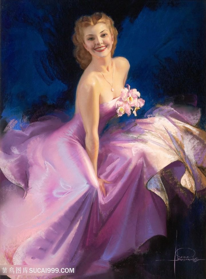 艺术美女高清时尚插画装饰画