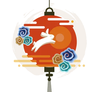 灯笼兔子中秋节