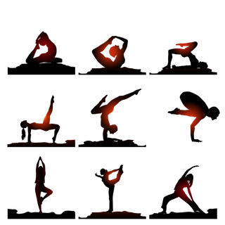 舞蹈瑜伽剪影