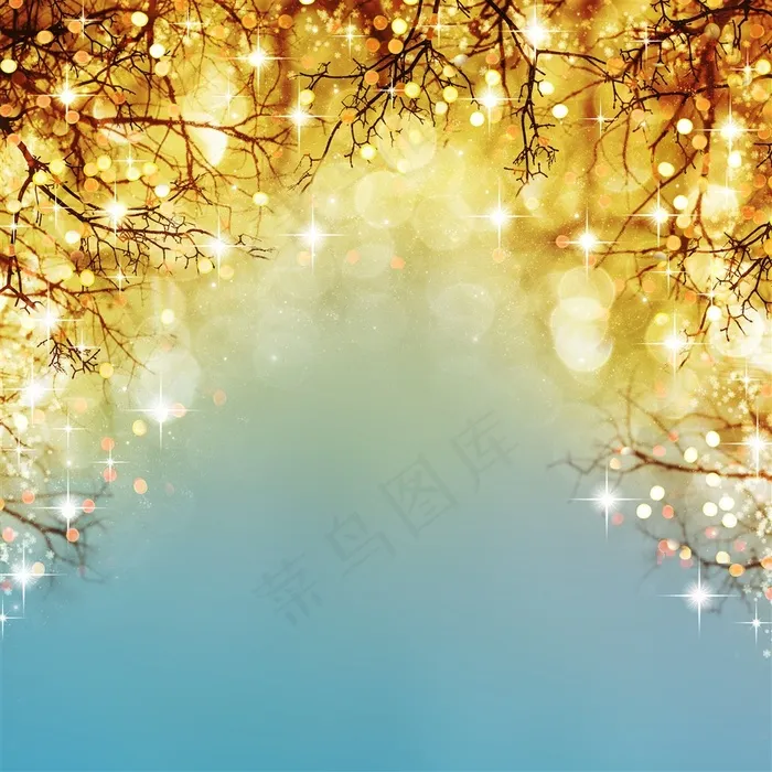 梦幻平安夜节日光斑树背景素材图