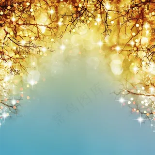 梦幻平安夜节日光斑树背景素材图