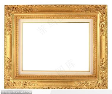 金色花边相框