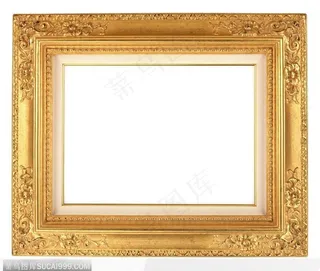 金色花边相框