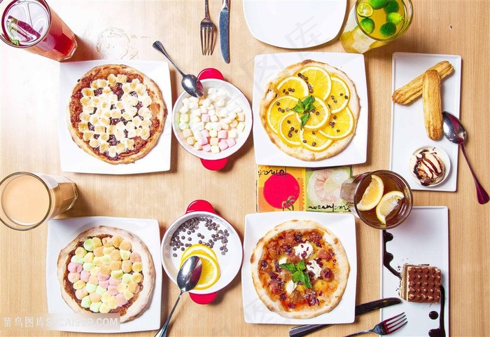精致4人甜点披萨下午茶