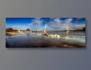 晚冬乌兰木伦湖全景