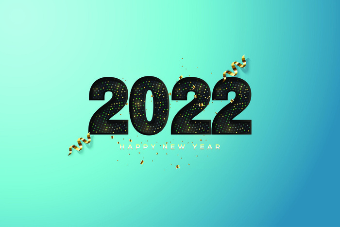 2022创意艺术字体新年虎年圣诞节数字立体质感文字AI矢量设计素材
